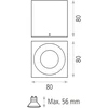 Lubinis šviestuvas Paviršinis lubų šviestuvas BRANCO, GU10, juodas, P3468181N