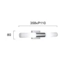 Sieninis šviestuvas SELDON, G9, baltos/chromo sp., IP44, 4132800