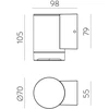 Sieninis fasado šviestuvas ARTIC, GU10, baltas, IP65, A2091080B