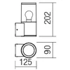 Sieninis lauko šviestuvas FRED, E27, tamsiai pilkas, IP54, 90115