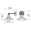Sieninis šviestuvas SPINNER, E27, sendinto vario/juodas