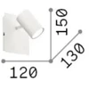 Sieninis šviestuvas Ideal Lux Wall lamp with 1 light SPOT, GU10, juodas