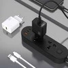 Dudao A27STEU 25W GaN USB-A sieninis įkroviklis su USB-A - USB-C laidu - Baltas