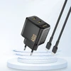 Dudao A28PEU PD 45W GaN 2xUSB Wall Charger - Juodas