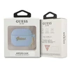 Silikoninis dėklas AirPods 3 mėlyna/mėlyna, Charm Heart Collection Guess
