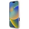 Guess GUHCP16MSMBSLP Apple iPhone 16 Plus 6.7″ rožinės spalvos kietas dėklas Silicone Script Metal Logo & Frame
