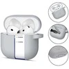 Dėklas Silikoninis gaubtelis su kabliuku AirPods 4“ - pilkas
