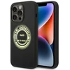 Dėklas Karl Lagerfeld Silicone RSG case for iPhone 14 Pro - juodas