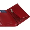 SIMO Raudona portfel damski Canaletto garbunek roślinny RFID