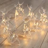DecoKing Skaidrios elnių formos kalėdinės dekoracijos, 10 vnt
