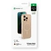 Skaidrus rožinio aukso iPhone 16 Pro dėklas su magnetiniu žiedu AmazingThing
