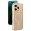 Skaidrus rožinio aukso iPhone 16 Pro dėklas su magnetiniu žiedu AmazingThing