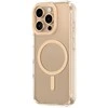 Skaidrus rožinio aukso iPhone 16 Pro dėklas su magnetiniu žiedu AmazingThing