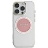 Dėklas Guess IML Metal Colored Circle Classic Logo MagSafe Apple iPhone 16 Pro Max rožinės spalvos