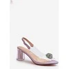 Skaidrūs sandalai su ornamentu Violetinė D&amp;A MR38-454