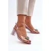 Skaidrūs sandalai su ornamentu Violetinė D&amp;A MR38-454