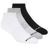 Skechers 3 porų unisex kilpinės medžiagos trumpaaulės kojinės S111035-107 baltos 43-46