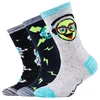 Skechers berniukams 3 poros laisvalaikio kojinės su kosmoso ir šypsenėlių raštais SK41060-5801 Įvairiaspalvės 23-26