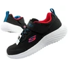 Skechers Bounder vaikiški sportiniai batukai su lipukais, lengvi, madingi, juodi