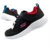 Skechers Bounder vaikiški sportiniai batukai su lipukais, lengvi, madingi, juodi