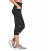 Skechers Go Walk Aukšto liemens Kapri Šortai W2CP2-BLK Juoda XS
