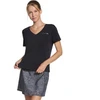 Skechers Signature marškinėliai V formos iškirpte TP167-BLK juodi L