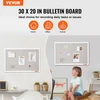 VEVOR 30x20 cm balta kamštiena su lino paviršiumi