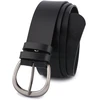 Skórzany dirželis damski do spodni sukienki juoda skóra nat 4 cm Beltimore D86