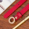 Skórzany dirželis damski do spodni sukienki raudona skóra nat 1,8 cm Beltimore O15