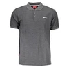 SLAZENGER KOSZULKA POLO Z KRÓTKIM RĘKAWEM MĘSKA Pilka