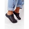 Šlepetės juodos ventiliuojamos su dirželiu Ideal Shoes