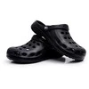 Šlepetės juodos ventiliuojamos su dirželiu Ideal Shoes