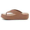Šlepetės per pirštą CROCS GATAWAY PLATFORM FLIP, pieninio šokolado spalva, 209410-2JJ