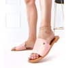 Šlepetės rožinės spalvos su plačiu dirželiu kasdienai Molara