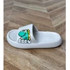 Šlepetės vaikiškos pilkos su dinozauro piešiniu Baby
