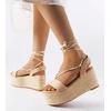 Smėlinės platforminės espadrilės