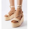 Smėlinės platforminės espadrilės