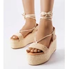 Smėlinės platforminės espadrilės