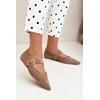 Smėlio spalvos balerinos su sagtimi Step in style