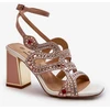 Smėlio spalvos basutės su kulnu Step in style