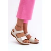 Smėlio spalvos basutės su lipdukais Step in style