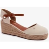 Smėlio spalvos espadrilės su kulnu Wrangler