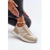 Smėlio spalvos Faux Leather Sneakers Kaimans