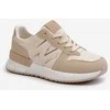 Smėlio spalvos Faux Leather Sneakers Kaimans