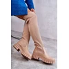 Smėlio spalvos ilgaauliai batai virš kelių Step in style