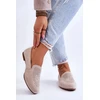 Smėlio spalvos mokasinai su ažūriniu raštu Step in style