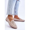 Smėlio spalvos mokasinai su ažūriniu raštu Step in style