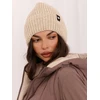 Kepurė Czapka-SR-CZ-2608.99-smėlio spalva
