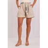 Smėlio spalvos šortai su diržu Italy Moda