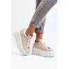 Smėlio spalvos sportbačiai su platforma Step in style